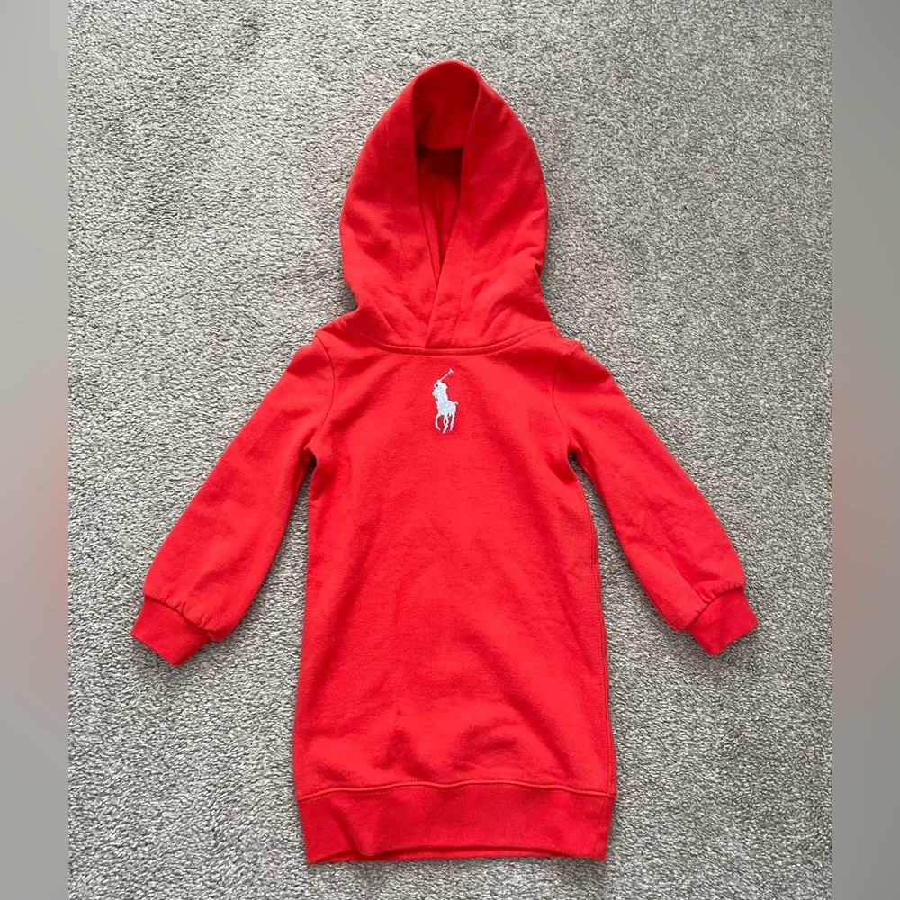Girl’s Big Pony Fleece Hoodie Dress